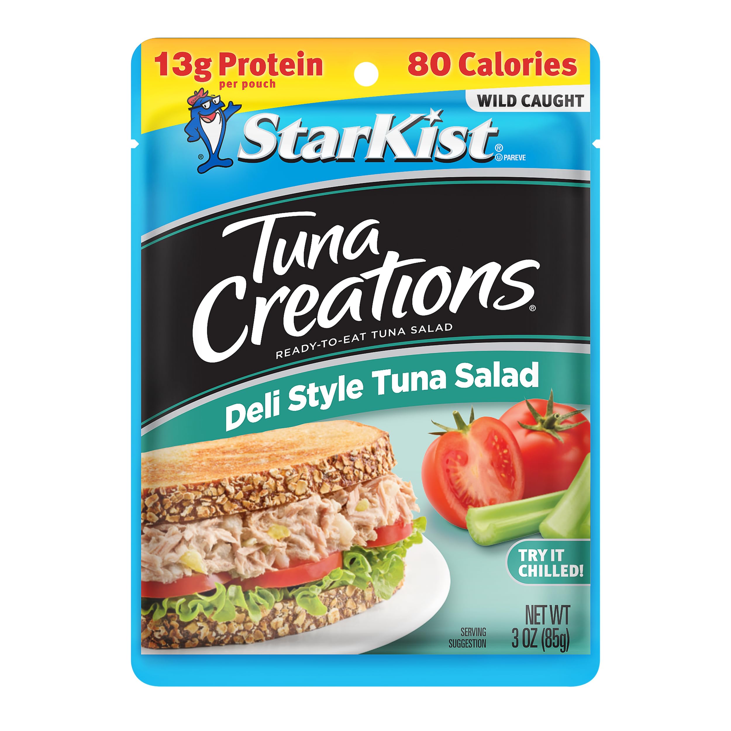 StarKist Tuna Creations Deli Style Tuna Salad, 3oz Pouch, 1-Pack | 13g Protein P