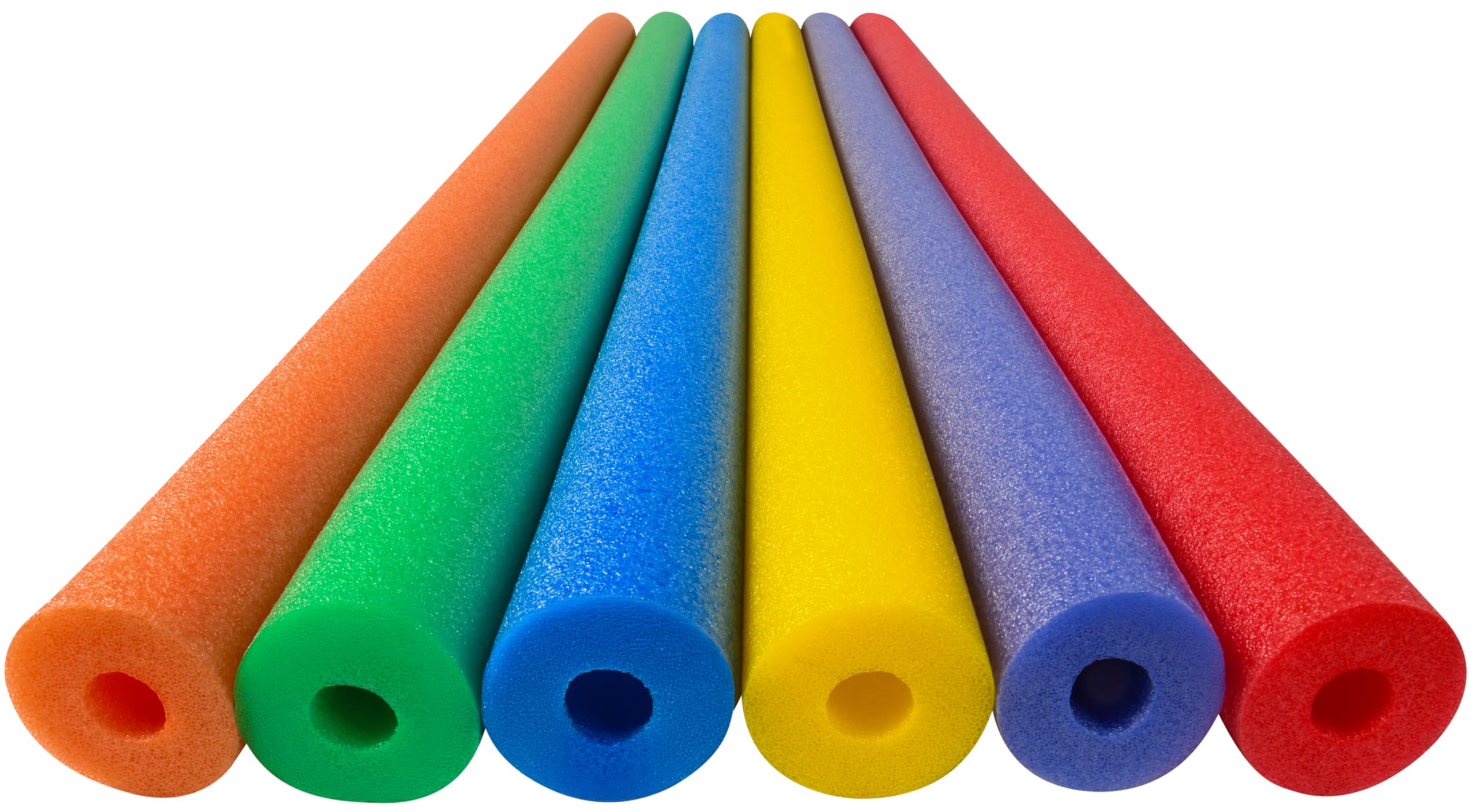 Play22 Pool Noodles Foam 6 Pack - Extra Dense Foam Swim Noodles, 6 Colors | Firs