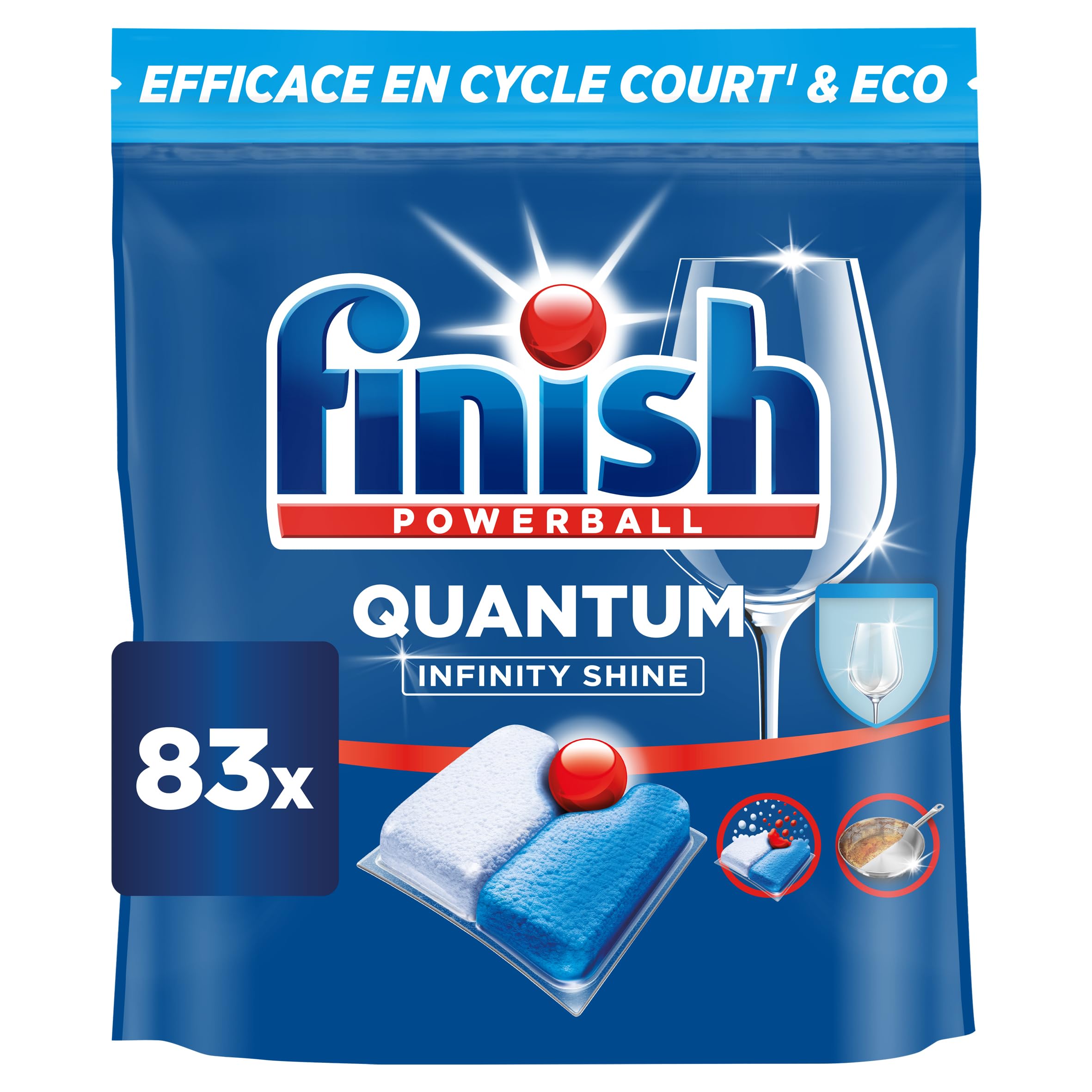 Finish Quantum Infinity Shine Dishwasher Tablets, Removes Tough Stains, 83 | Fas