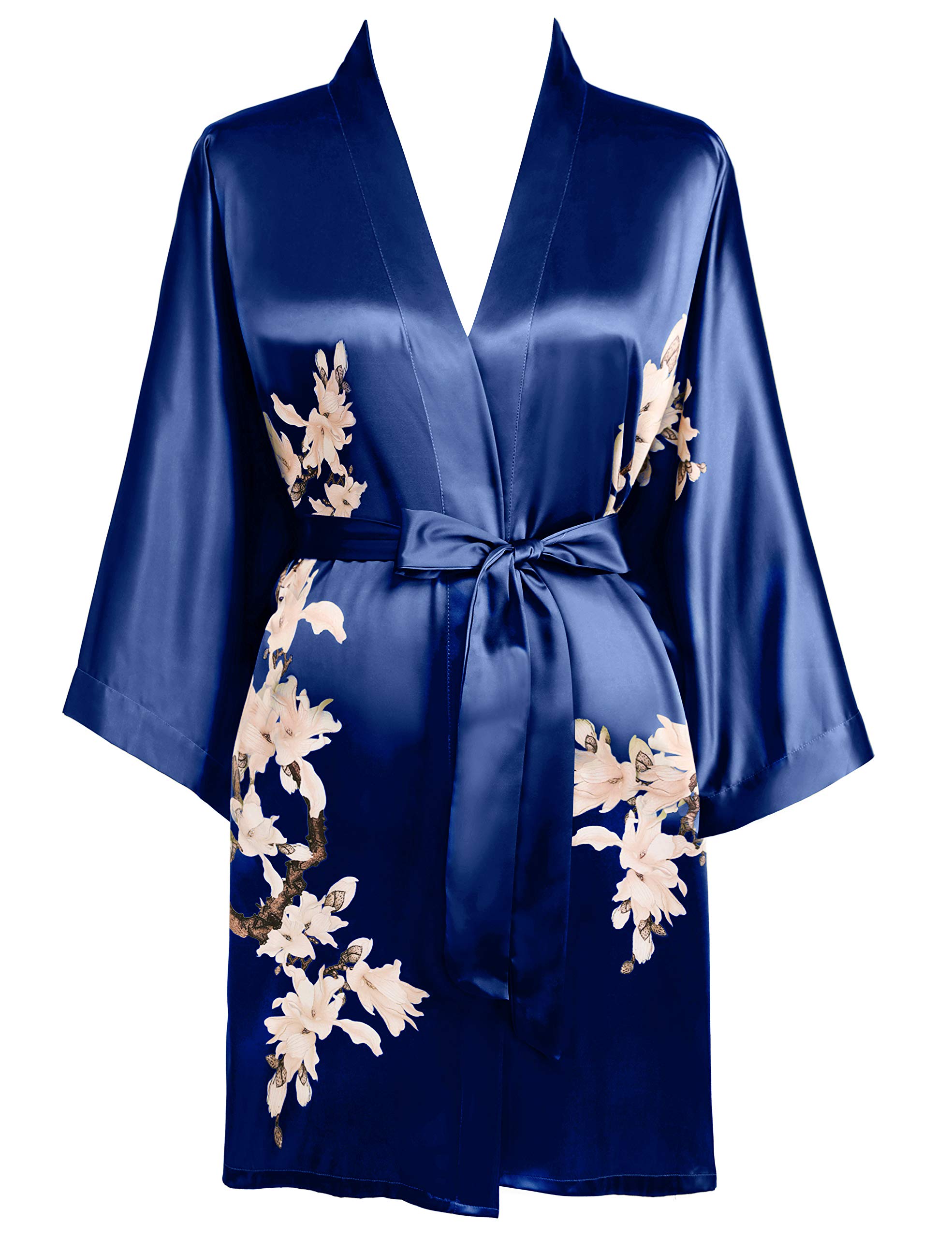 BABEYOND - Vestaglia da donna con stampa floreale, accappatoio estivo, kimono co