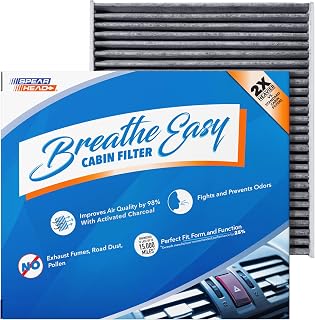 Spearhead Odor Defense Breathe Easy AC & Heater Cabin Air Filter (BE-157) | Fits Select 2016-2025 Toyota, Lexus, Subaru, 2016-2023 CX-9 Like OEM | Up to 25% Longer Lasting w/Activated Carbon