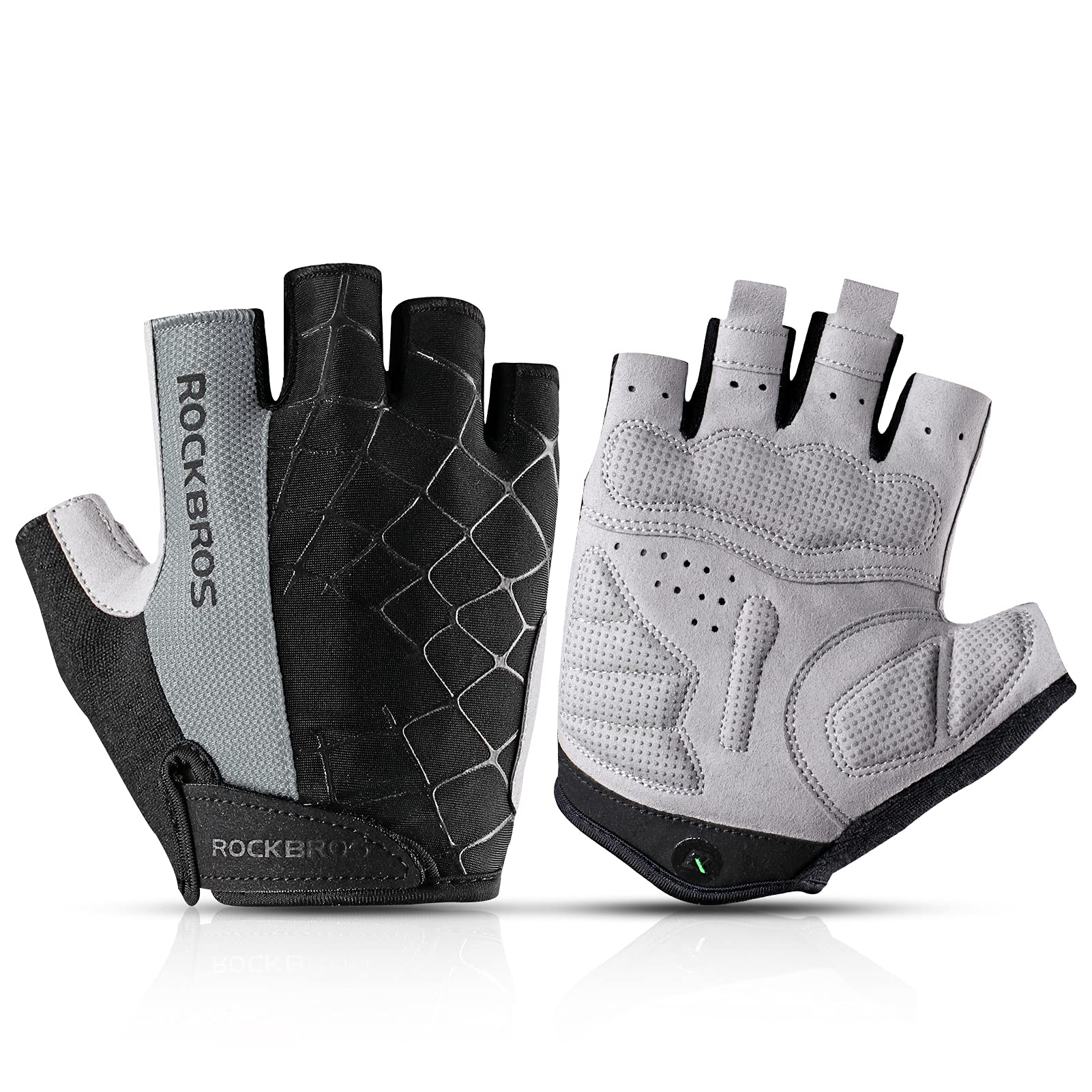 Rockbros Cycling Gloves, Fingerless, Summer, Shock Absorption Pad, Breathable, A