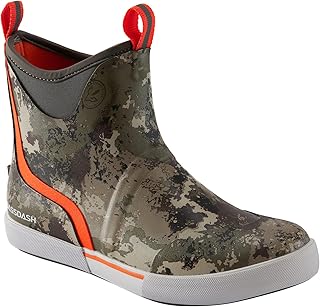 Bassdash Mens 6 in Waterproof Boots with Breathable Lining Non-Slip Neoprene Rubber Ankle Rain Boots for Fishing Boat