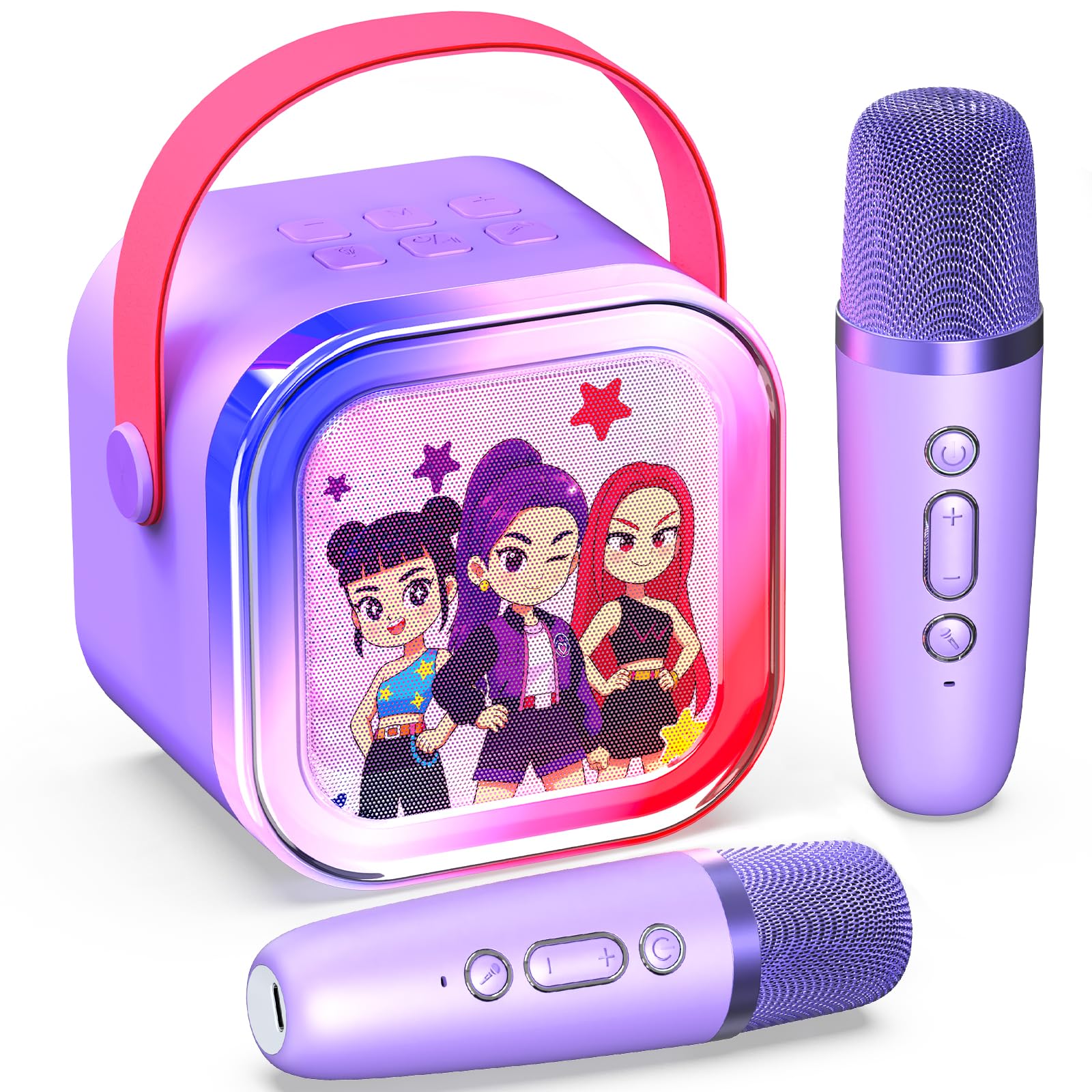 Mini Karaoke Machine for Kids,5 Voice Effects - Portable Bluetooth Speaker with 