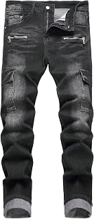 JUNBAOSS Men's Slim Fit Jeans Stretch Ripped Skinny Jeans for Men, Fashion Straight Leg Comfort Flex Waist Casual Pants