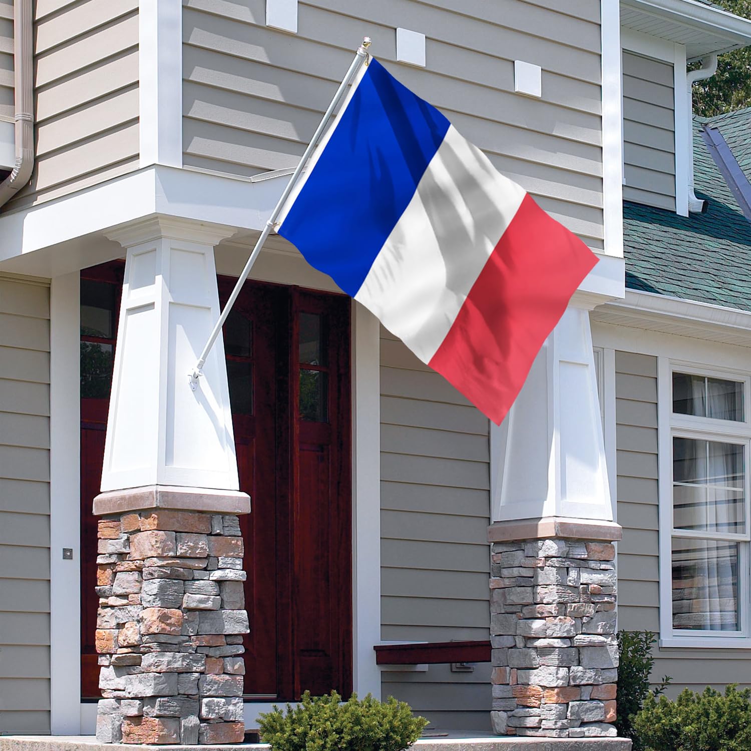 3x5ft French Flag - Vibrant Colors and Fade Resistant - Canvas Header and Double