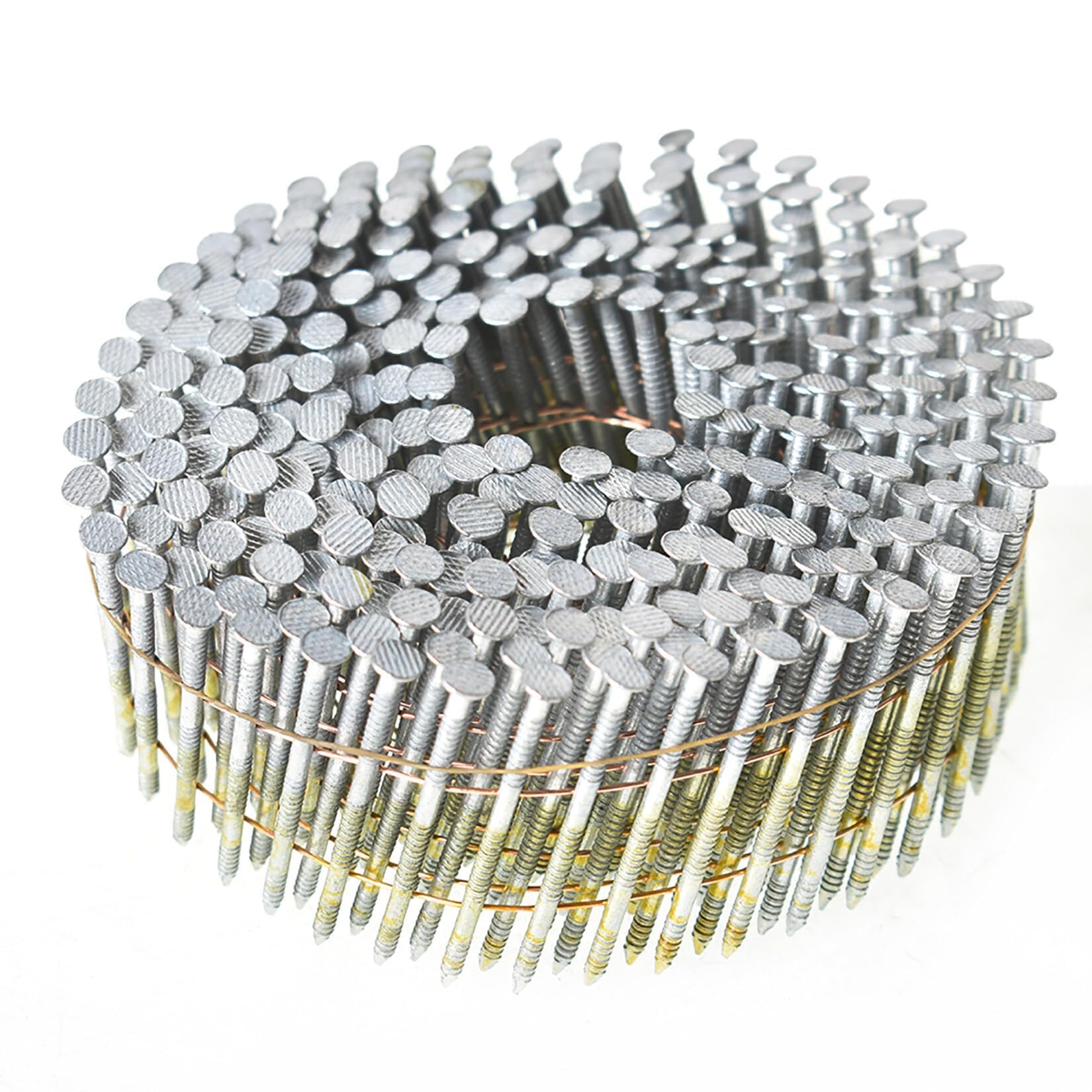 findmall 2 x .092-Inch Ring Shank 3600 Count. Hot-Dipped Galvanized | 15-Degree,