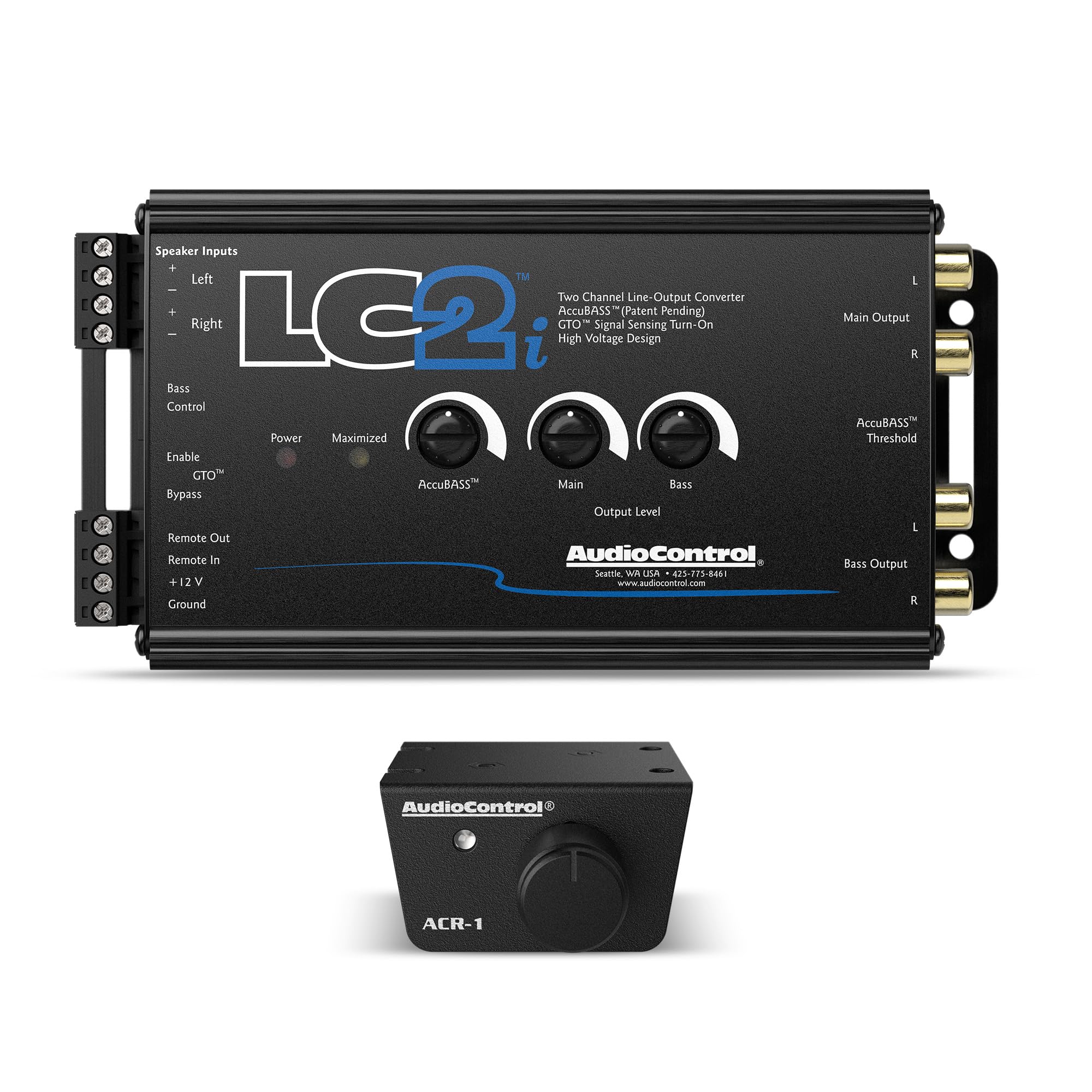 AudioControl LC2i 2-Channel Line Out Converter with Dash Remote & AccuBASS | Inc