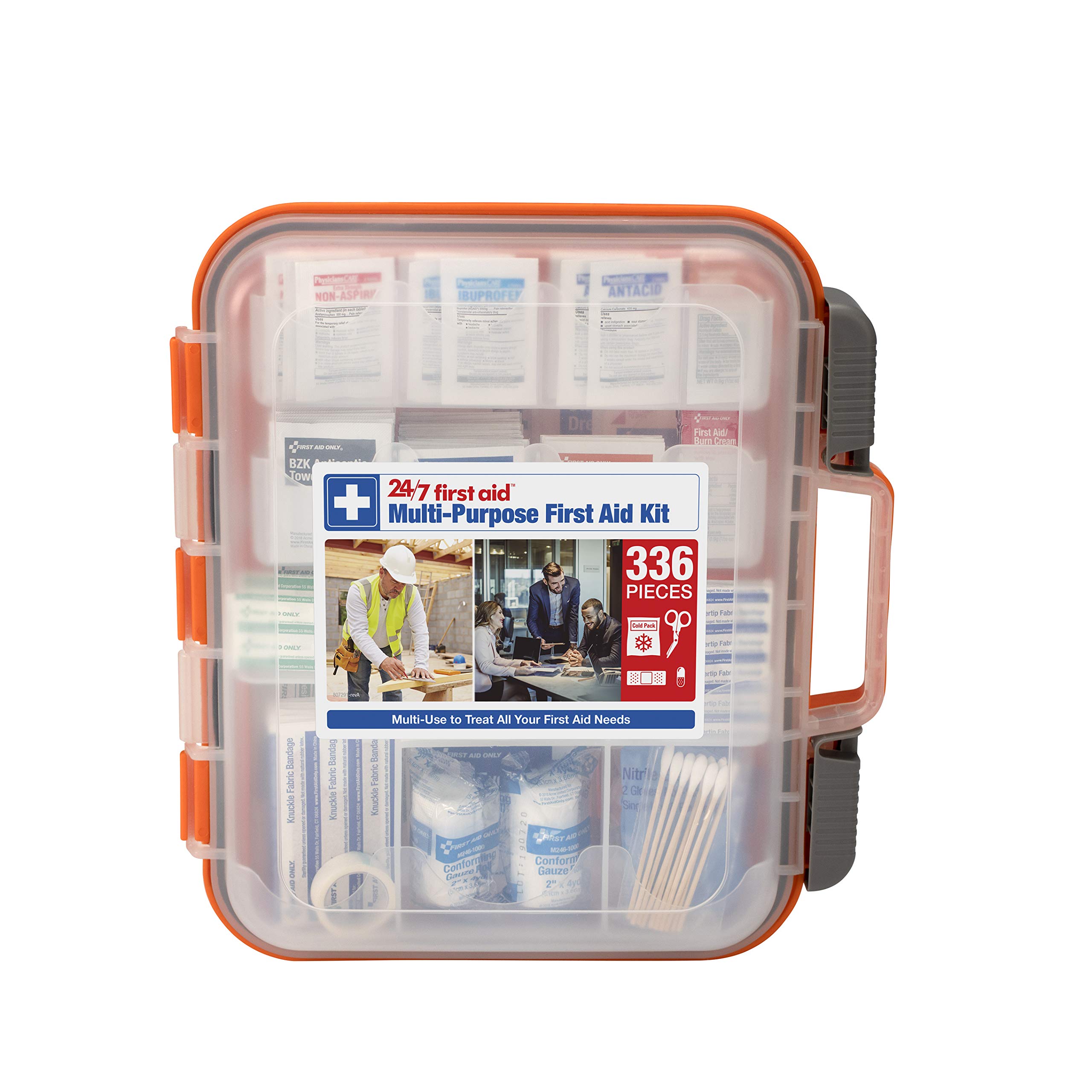 24/7 First Aid OSHA Compliant First aid Kit, All-Purpose 100-Person Emergency Fi