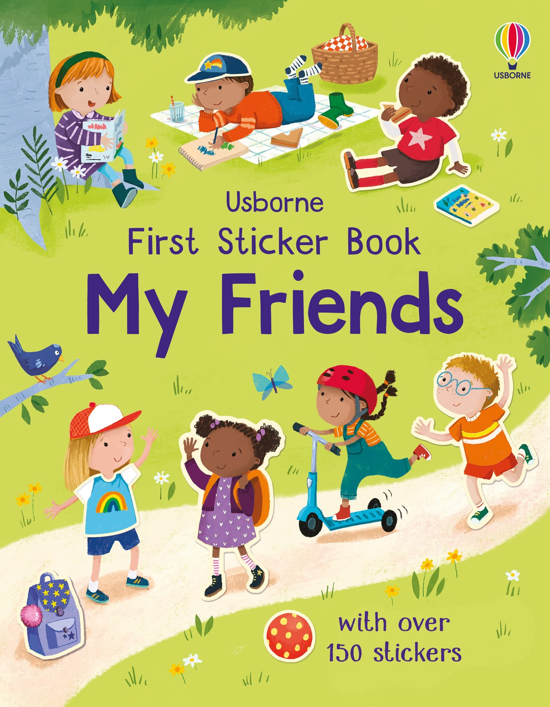 First Sticker Book My Friends: A Screen-Free Activity Book About Parties, Playgr