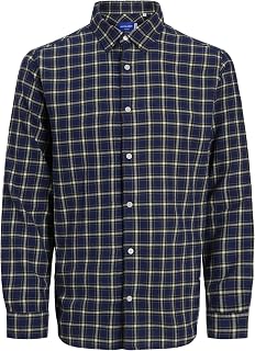 JACK & JONES Jorjoshua Flannel Check Shirt LS Long Sleeve Shirt for Men