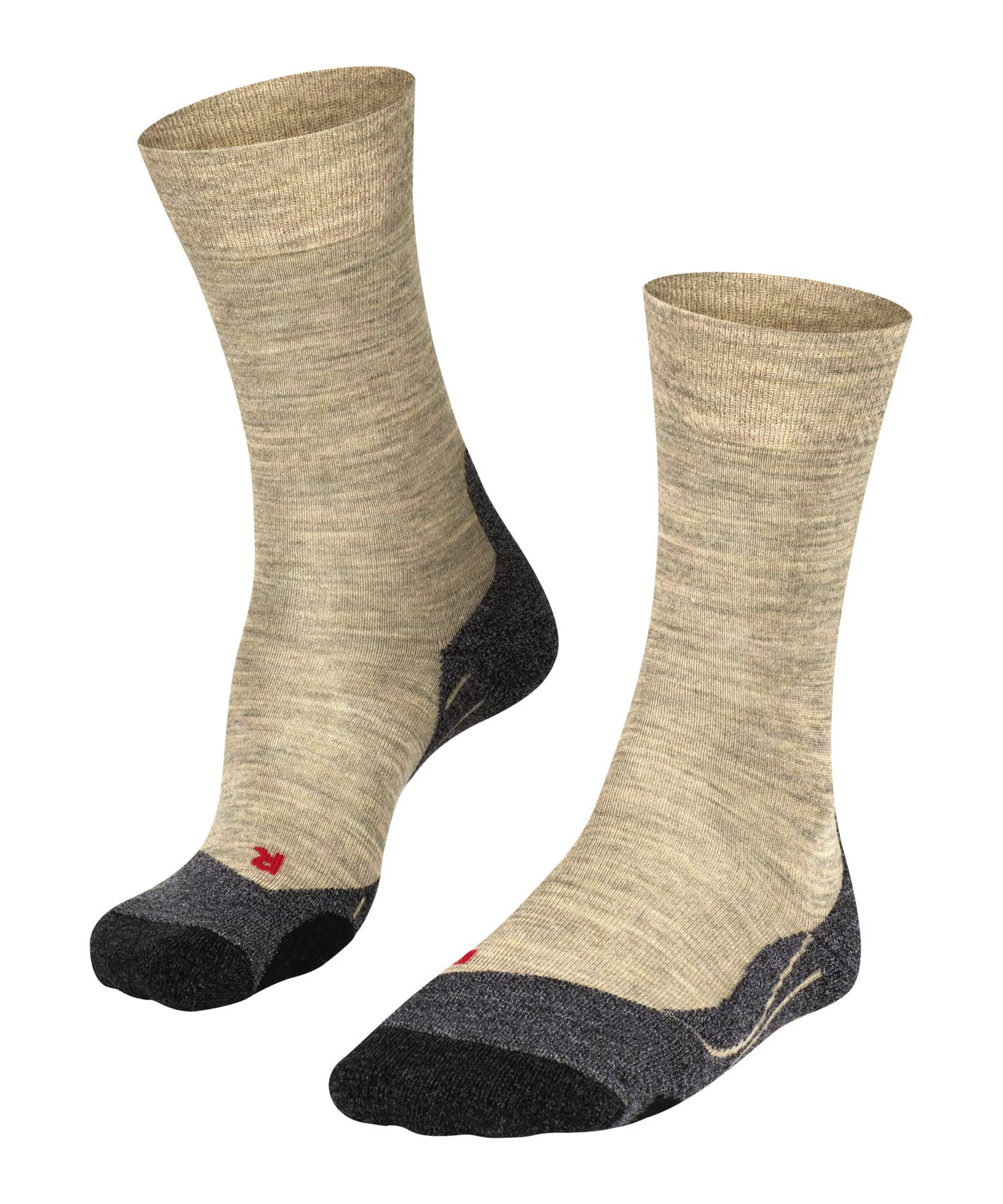 FALKE Men's TK2 Melange Hiking Socks Medium Cushioning Anti Blister Warm Mid-Calf Length Breathable Quick-Drying Climate-Regulating Odour-Neutralising Wool Functional Yarn 1 Pair