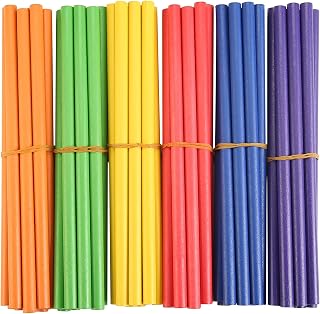 60 Pcs Rhythm Sticks for Kids Bulk, Wood Music Lummi Sticks, 6 Colors