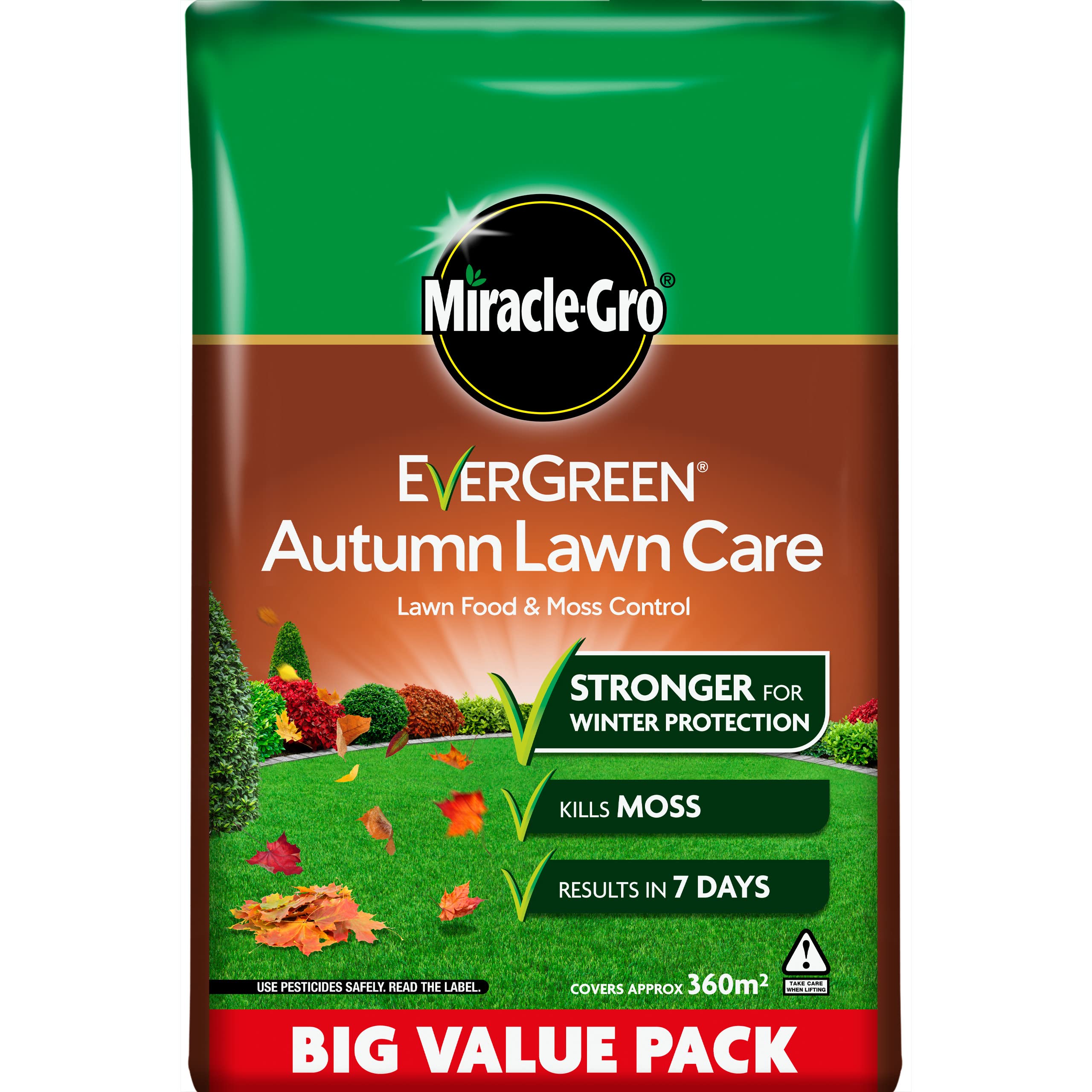 Miracle-Gro Autumn Lawn Care, Lawn Food & Moss Control, 360 m2