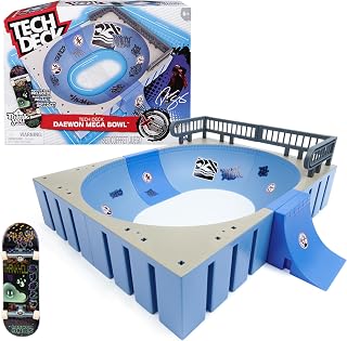 Tech Deck, Daewon Mega Bowl, X-Connect Park Creator, Customisable and Buildable Ramp Set with Exclusive Fingerboard, Kids’ Toy for Ages 6 and up