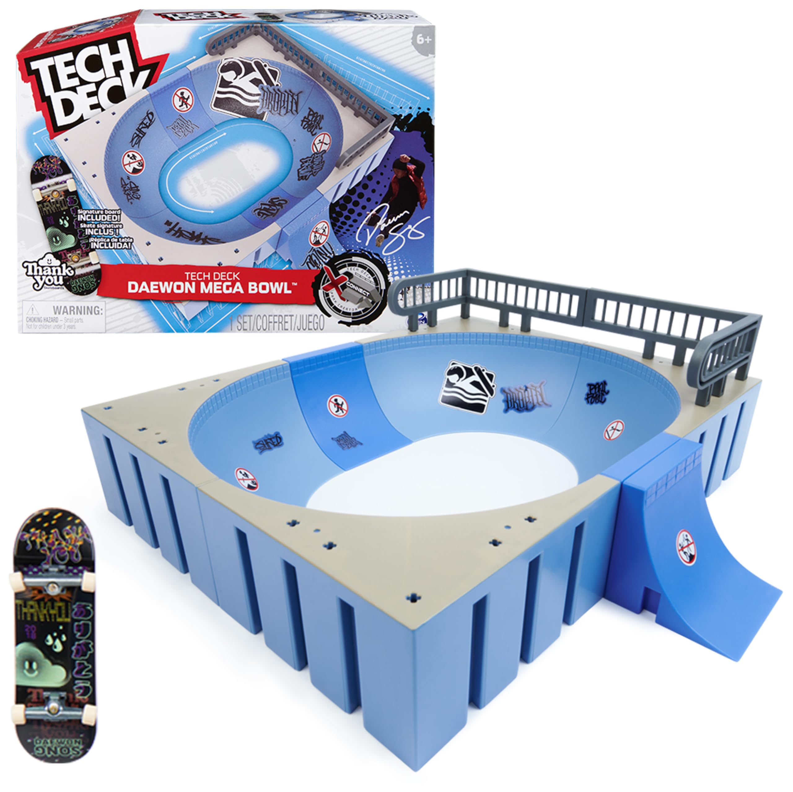 Tech Deck, Daewon Mega Bowl, X-Connect Park Creator, Customisable and Buildable 