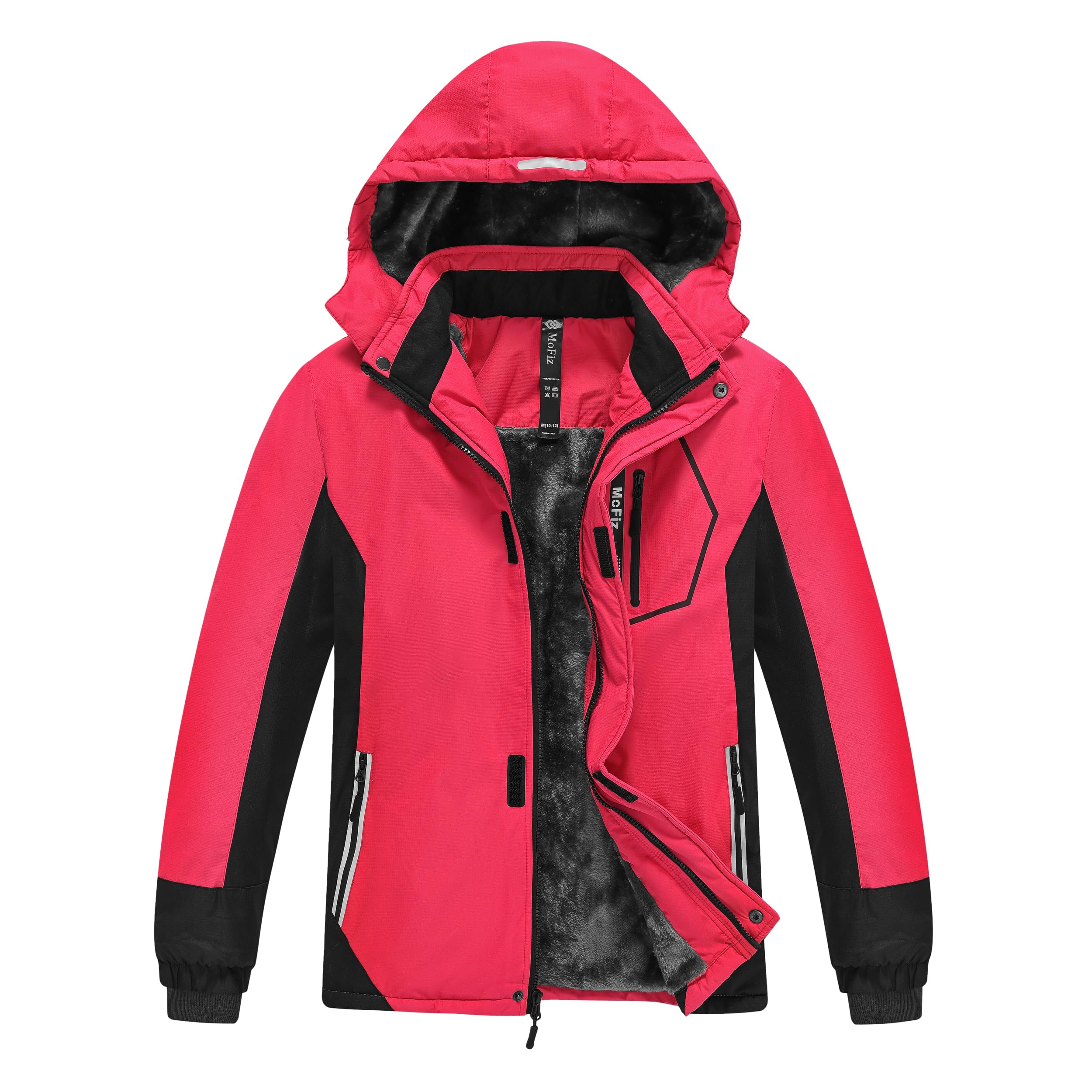 MoFiz Boy's Ski Jacket Winter Warm Waterproof Snow Coat Mountain Fleece Windproo