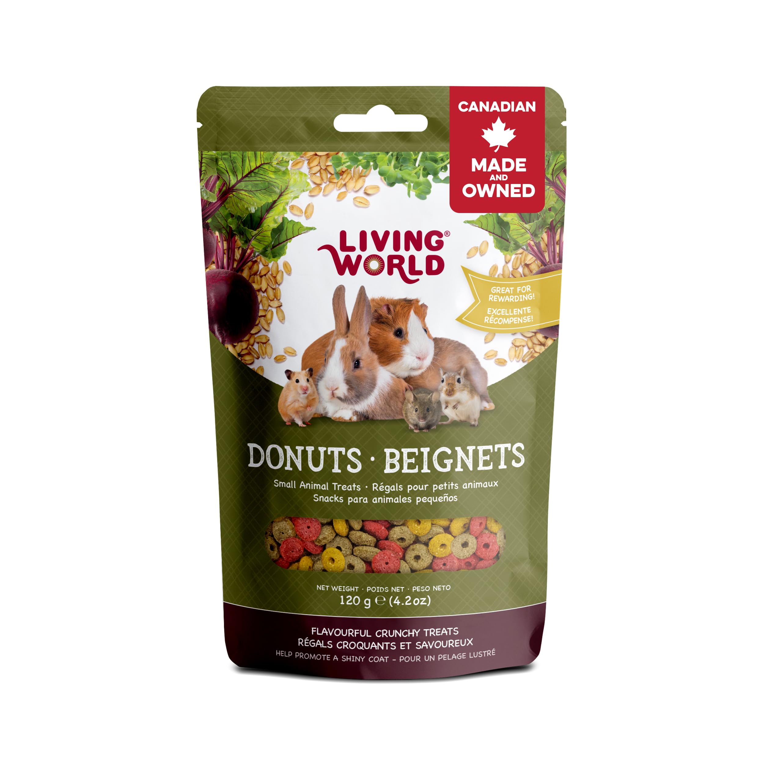 Living World Canadian Rabbit and Guinea Pig Donut Treats - 120g