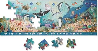 Melissa & Doug Search and Find Beneath the Waves Floor Puzzle (48 pcs, Over 4 feet Long) - FSC Certified