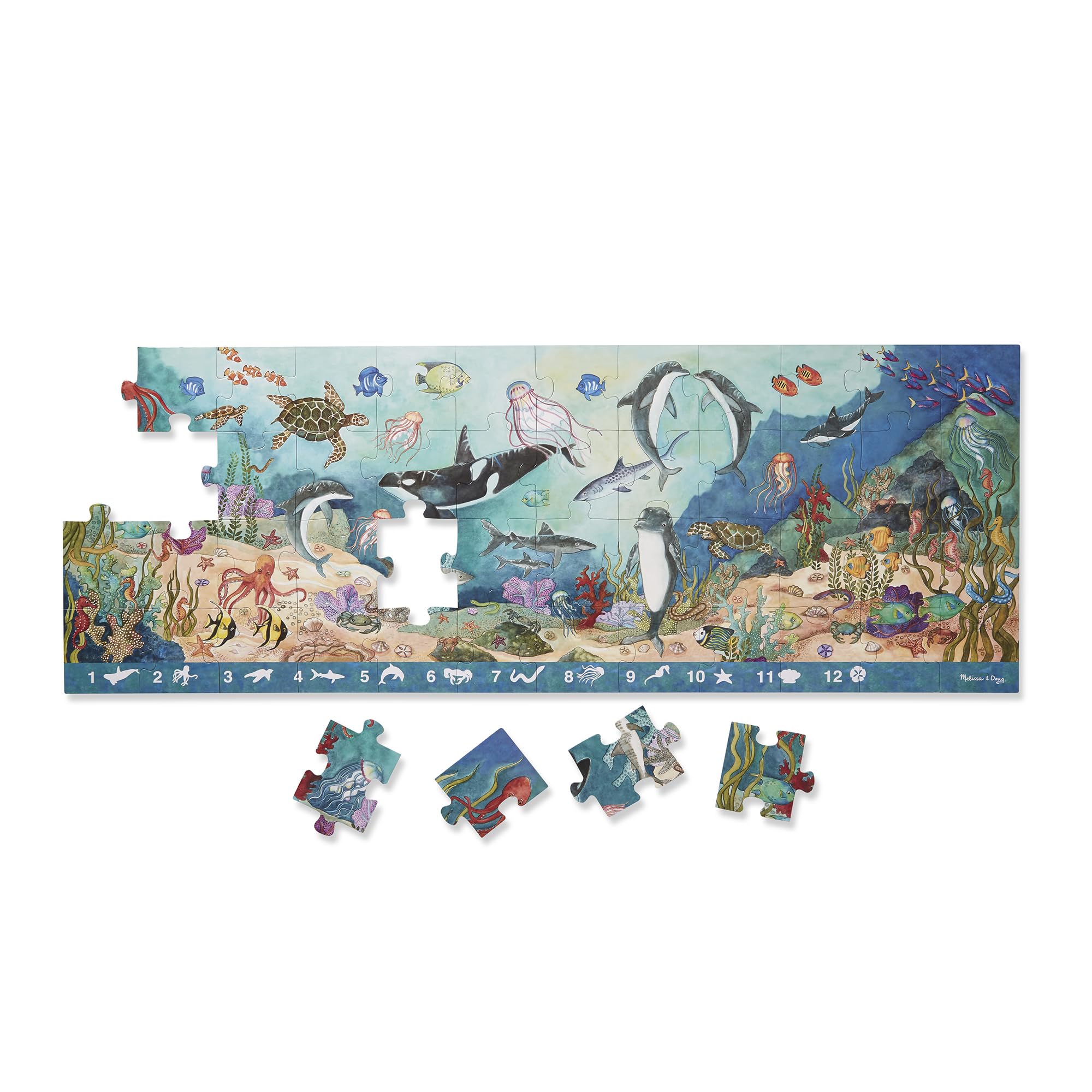 Melissa & Doug Search and Find Beneath the Waves Floor Puzzle (48 pcs, Over 4 fe