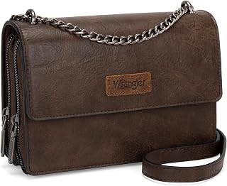 Wrangler Flap Crossbody Purse for Women Shoulder Bag Vintage Wallets