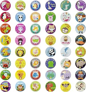 Reward Stickers for Teachers - 1008 Motivational Designs for Kids. 1 Inch School Stickers on Sheets - Teacher Supplies for Classroom, Potty Training
