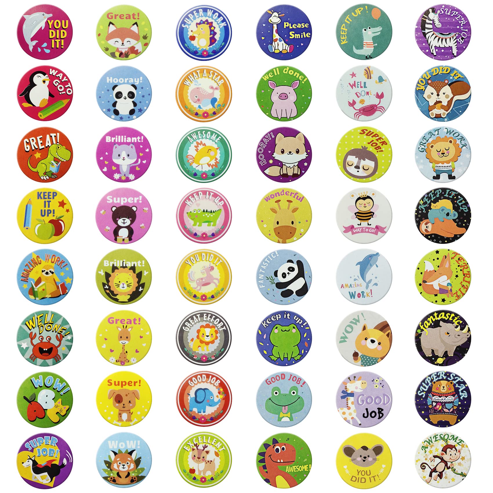 Reward Stickers for Teachers - 1008 Motivational Designs for Kids. 1 Inch School
