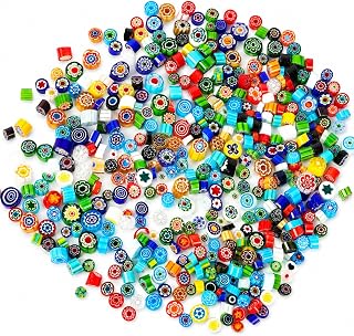 250g COE 90 Millefiori Glass, Fusible Glass for Microwave Kiln Crafts | 250g Value Pack / COE 90 Compatible / Colorful Millefiori Patterns / Microwave Kiln Ready / Jewelry & Glass Crafts