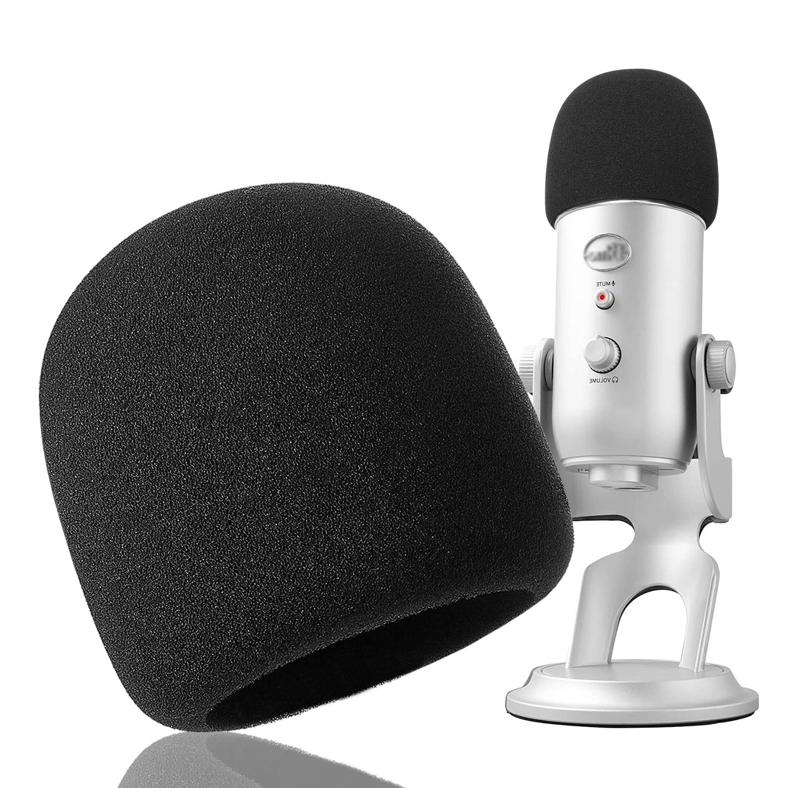 Blue Yeti Pop Filter Foam - Microphone Cover Foam for Blue Yeti, Yeti Pro Microp