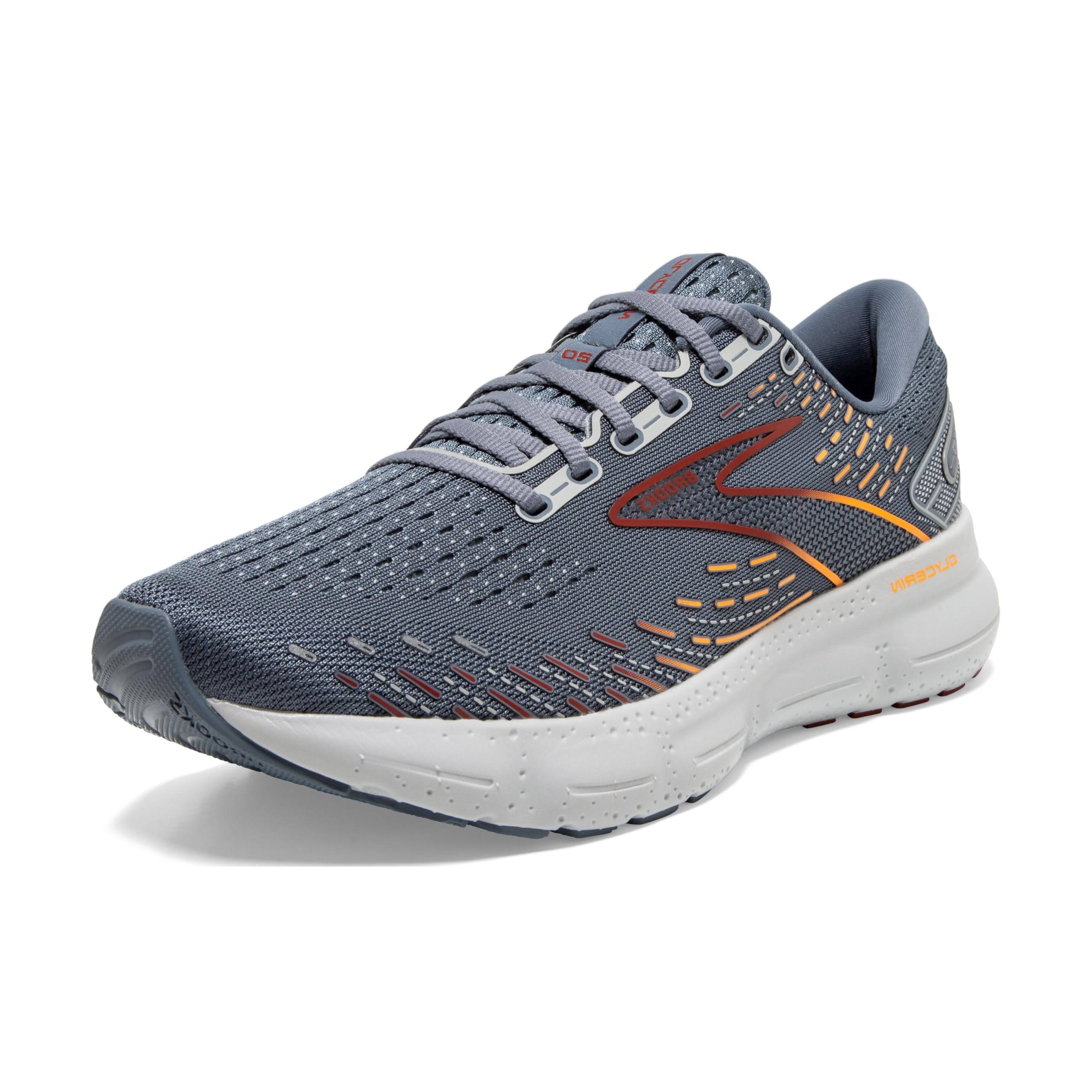 Brooks Glycerin 20, Men's Running Shoes, Deep Blue Palace Orange, 9 UK