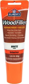 Elmer's E855 Carpenter's Wood Filler, 3.25-Ounce Tube, White | 3.25-ounce Tube