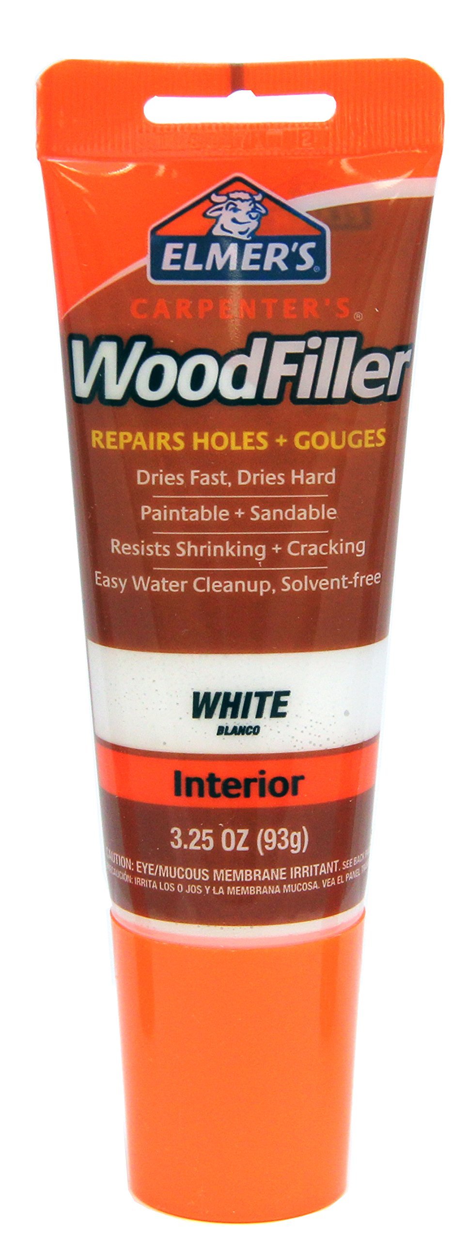 Elmer's E855 Carpenter's Wood Filler, 3.25-Ounce Tube, White | 3.25-ounce Tube