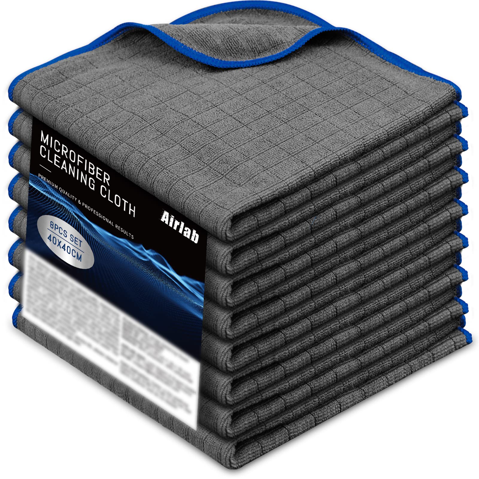 Airlab 8 x microfibre cloths, car polishing cloths, microfibre cleaning