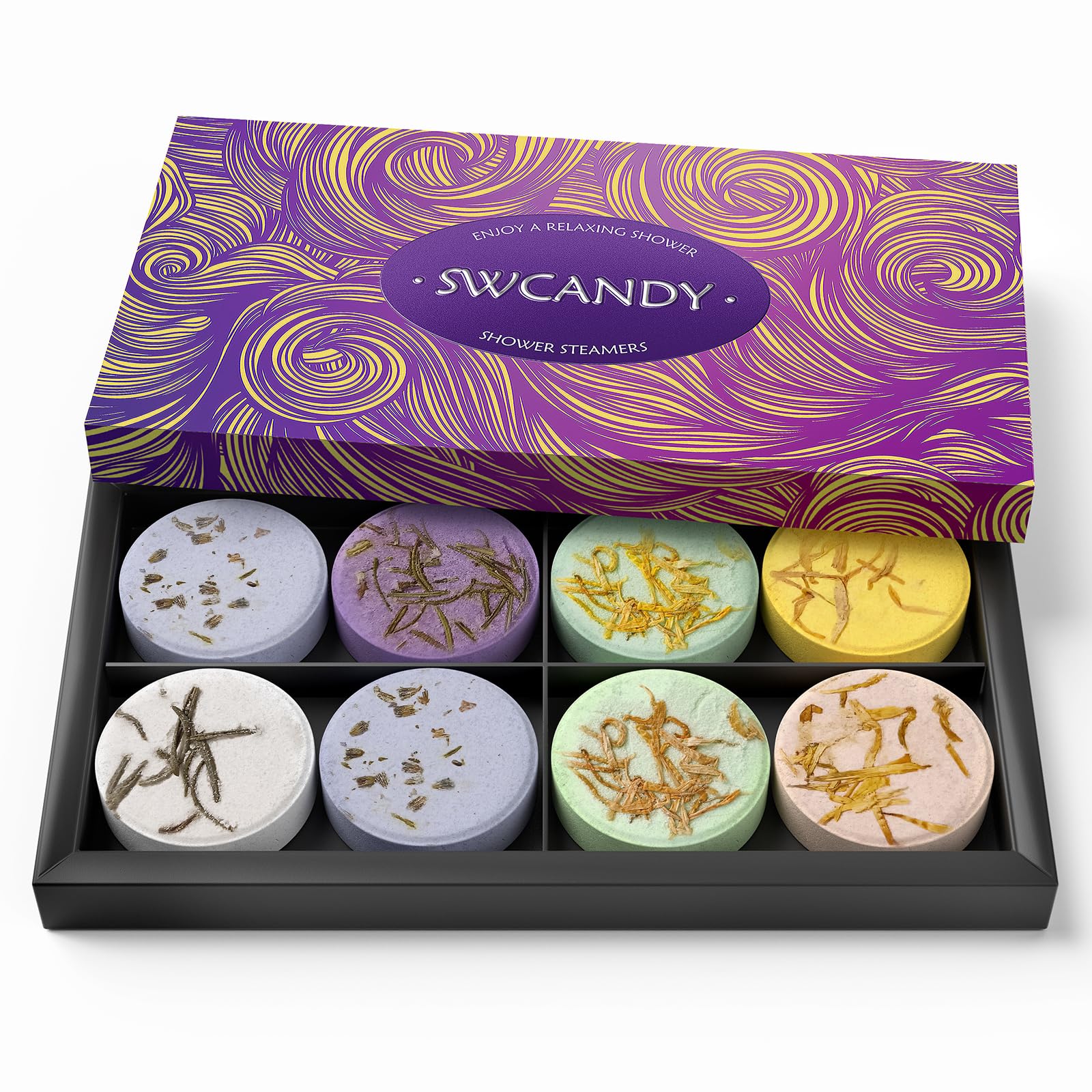 SWCANDY Shower Steamers Aromatherapy Gifts for Women 8 Pcs Shower Home Spa | Chr