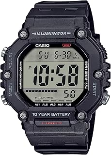 Casio AE-1600H Series | Black | 10-Year Battery | LED Illuminator | Digital Watch