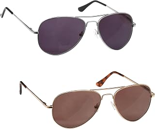 OPULIZE Silver & Gold Reading Sunglasses Value 2 Pack UV400 Mens Womens SS8-89 +3.00