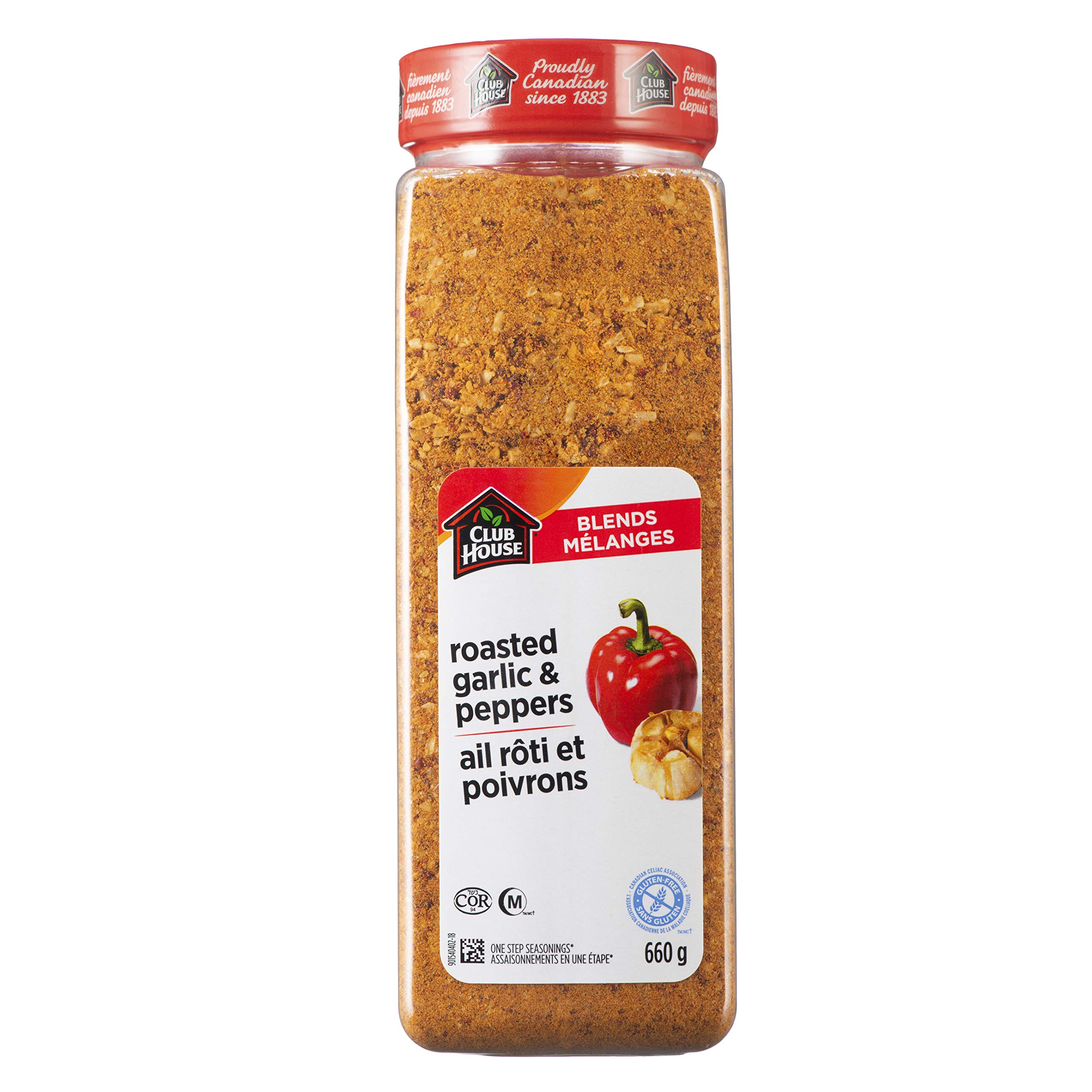 Club House Roasted Garlic and Red Pepper One Step Seasoning 660g - Imported From