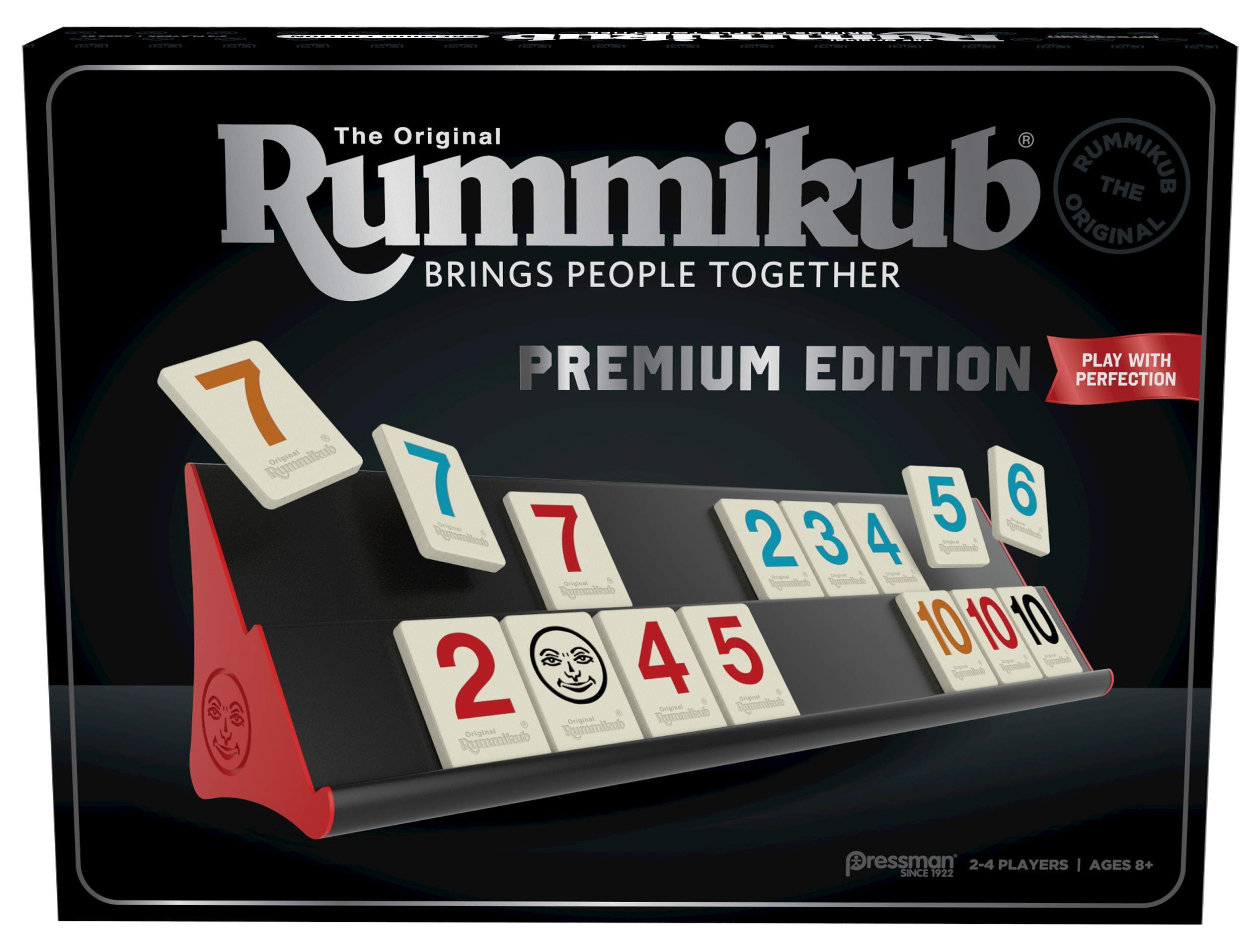 Pressman Rummikub Premium Edition | Features Deluxe Racks, Large Number Engraved