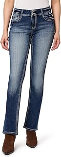 WallFlower Women's Bling Bootcut Jeans, Luscious Curvy Fit