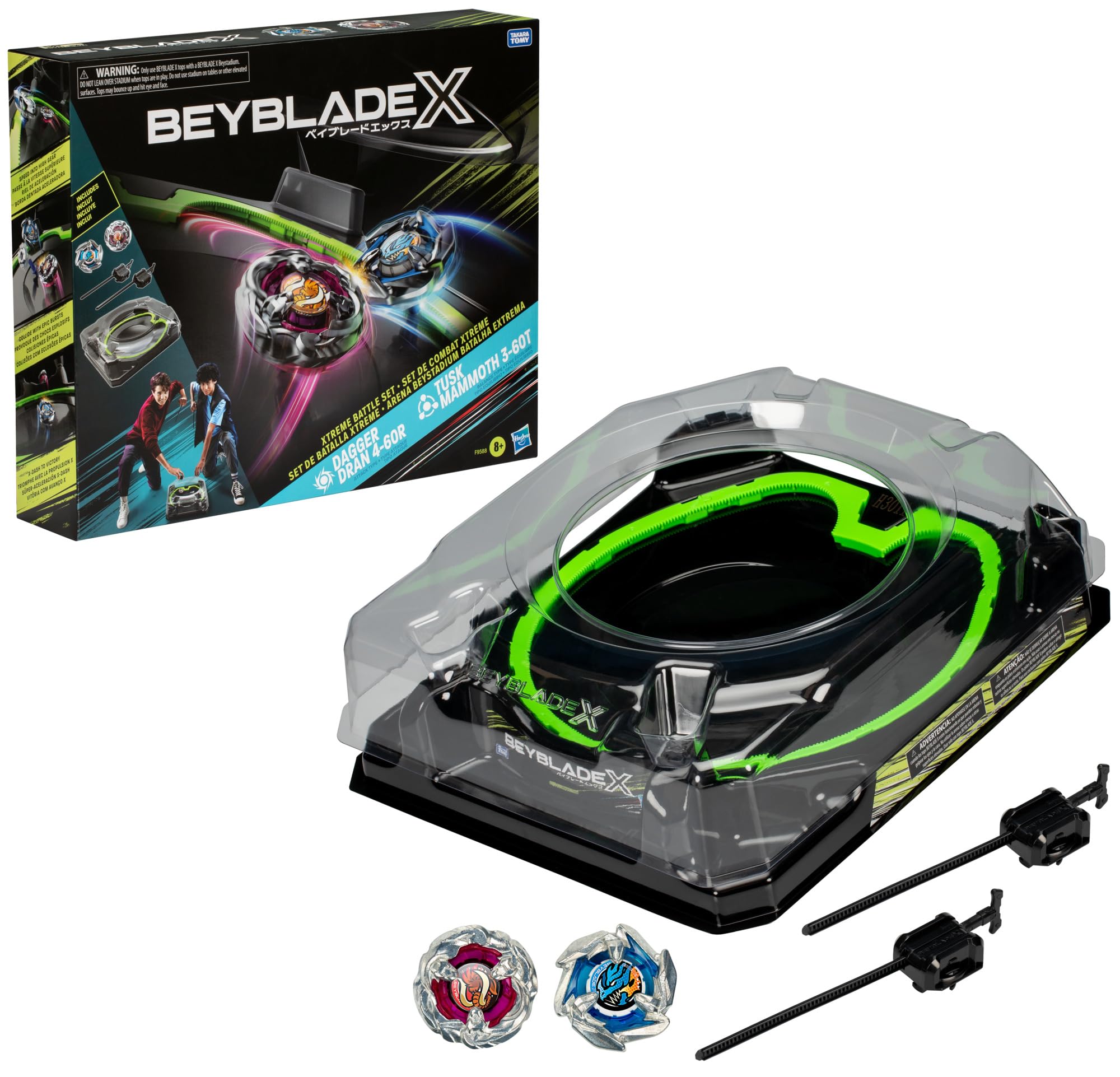 Beyblade X Xtreme Battle Set with Beystadium Arena Featuring X-Celerator Rail, 2