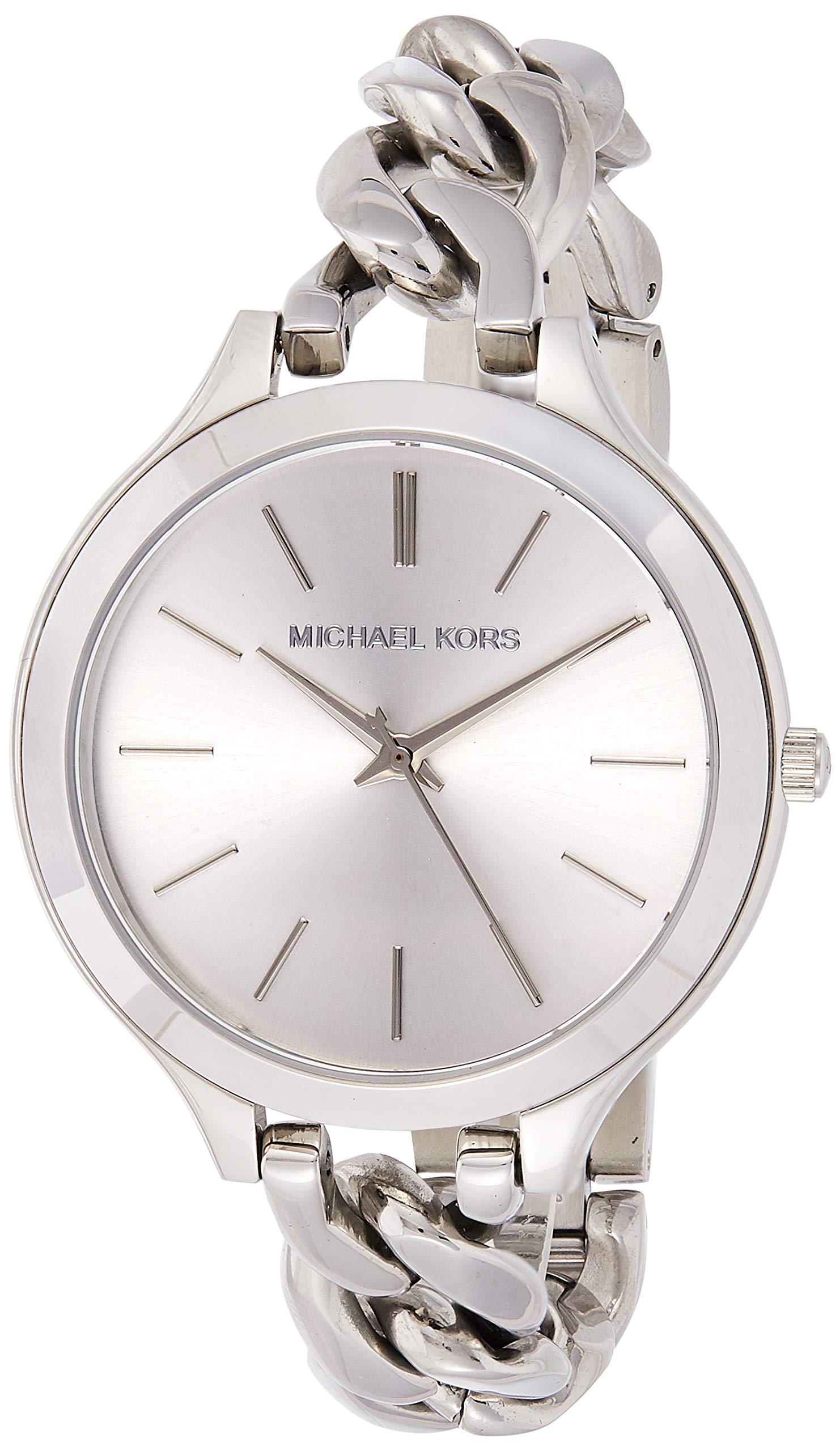 Michael Kors Slim Runway MK3279 Women's Wrist Watches, Silver Dial