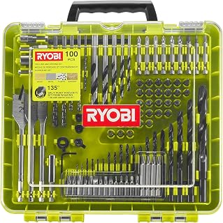 RYOBI Drilling & Driving Kit 100 Piece | RAKDD100, 100-piece set, drill bits and screwdriver bits, drilling and fastening