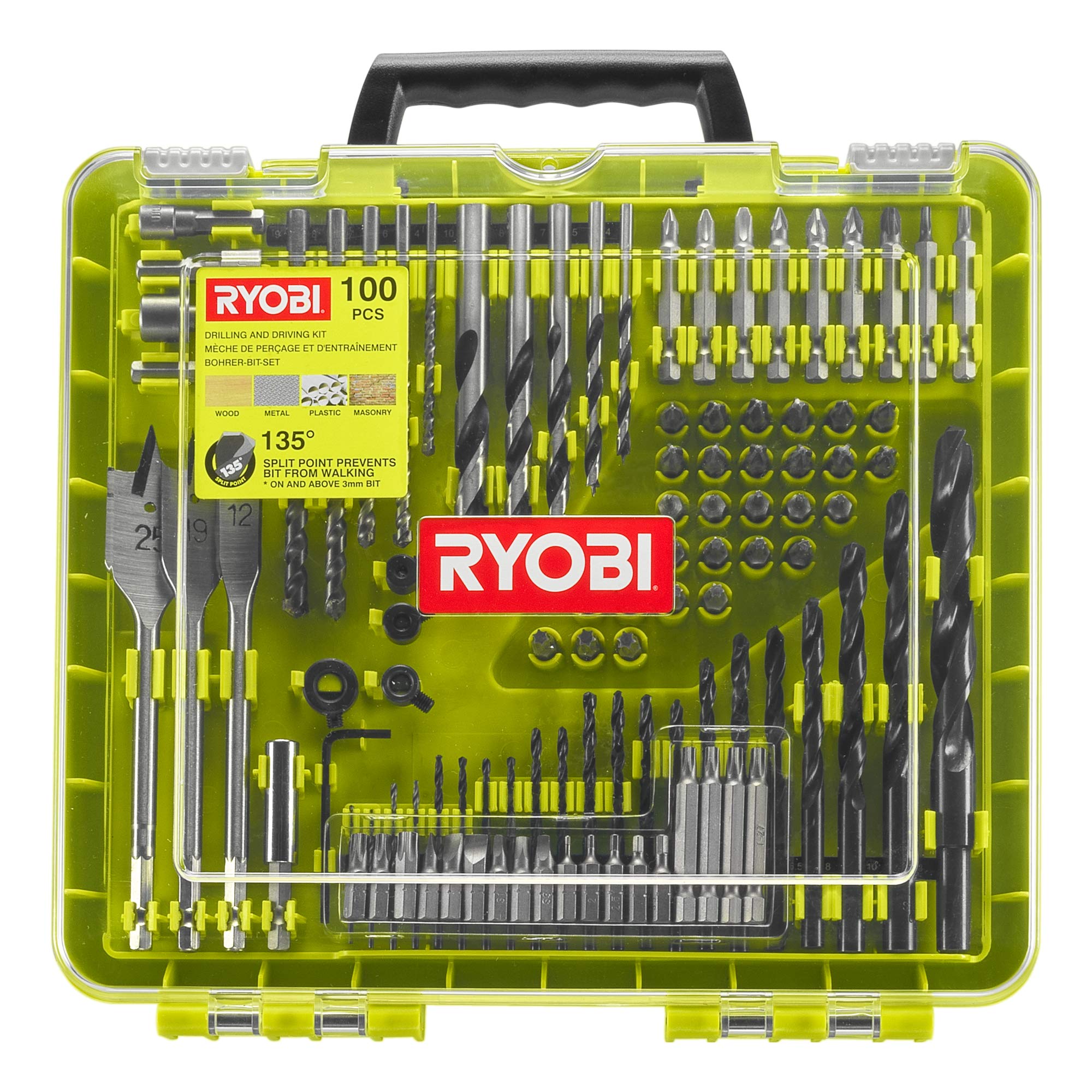 RYOBI Drilling & Driving Kit 100 Piece | RAKDD100, 100-piece set, drill bits and