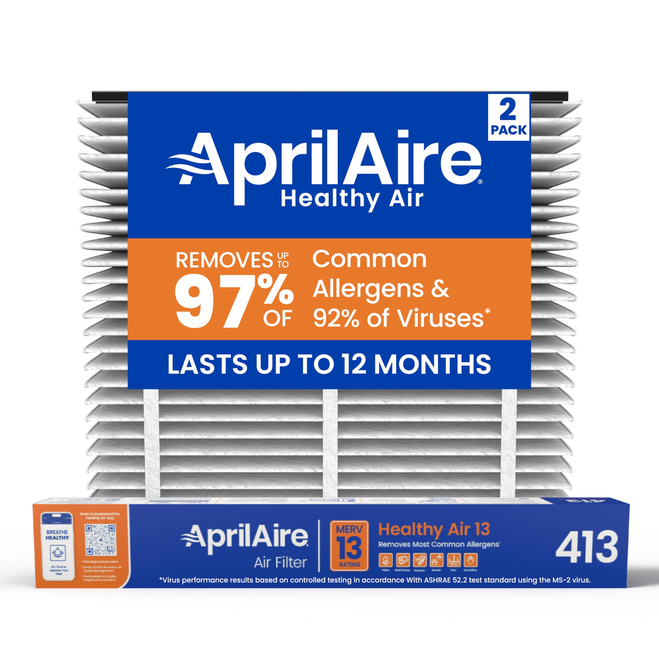 AprilAire 413 Replacement Filter for AprilAire Whole House Air Purifiers - MERV 