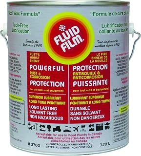 Fluid Film 1 Gallon Can Rust Inhibitor Rust Prevention Anti Corrosion Anti Rust Coating Undercoating Underbody Rust Proofing Corrosion Protection for Truck Snow Blower Mower Car Semi Tractor Bus