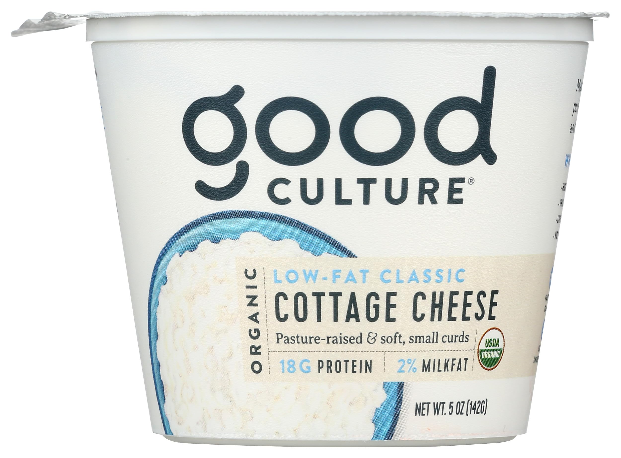 Good Culture, Organic Low Fat Cottage Cheese - Classic 2%, 5.3 Ounce