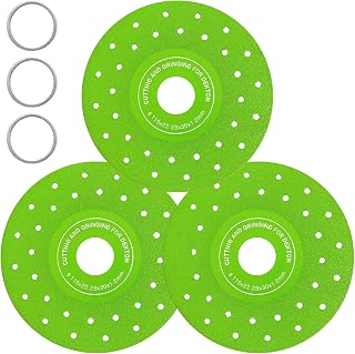 RTDHO 115mm Rock Slab Grinding Disc Multi-Pore Porcelain Glass Cutting Disc | 3Pcs Ultra-Thin Flat Grinding Polishing Cutting Blade Wheel Grinder Blades for Angle Grinder Porcelain Tile Ceramic Marble