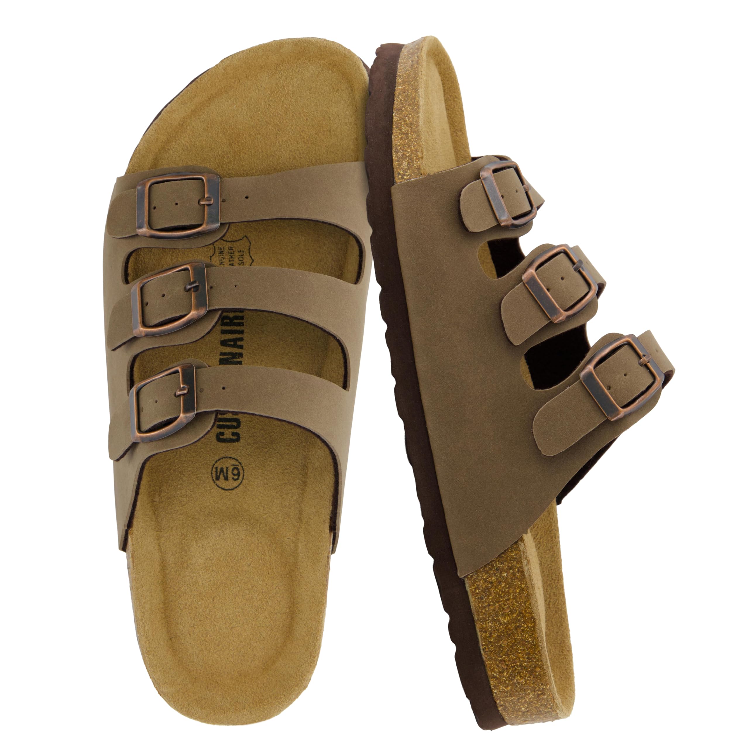CUSHIONAIRE Women's Lela Cork Sandal with +Comfort