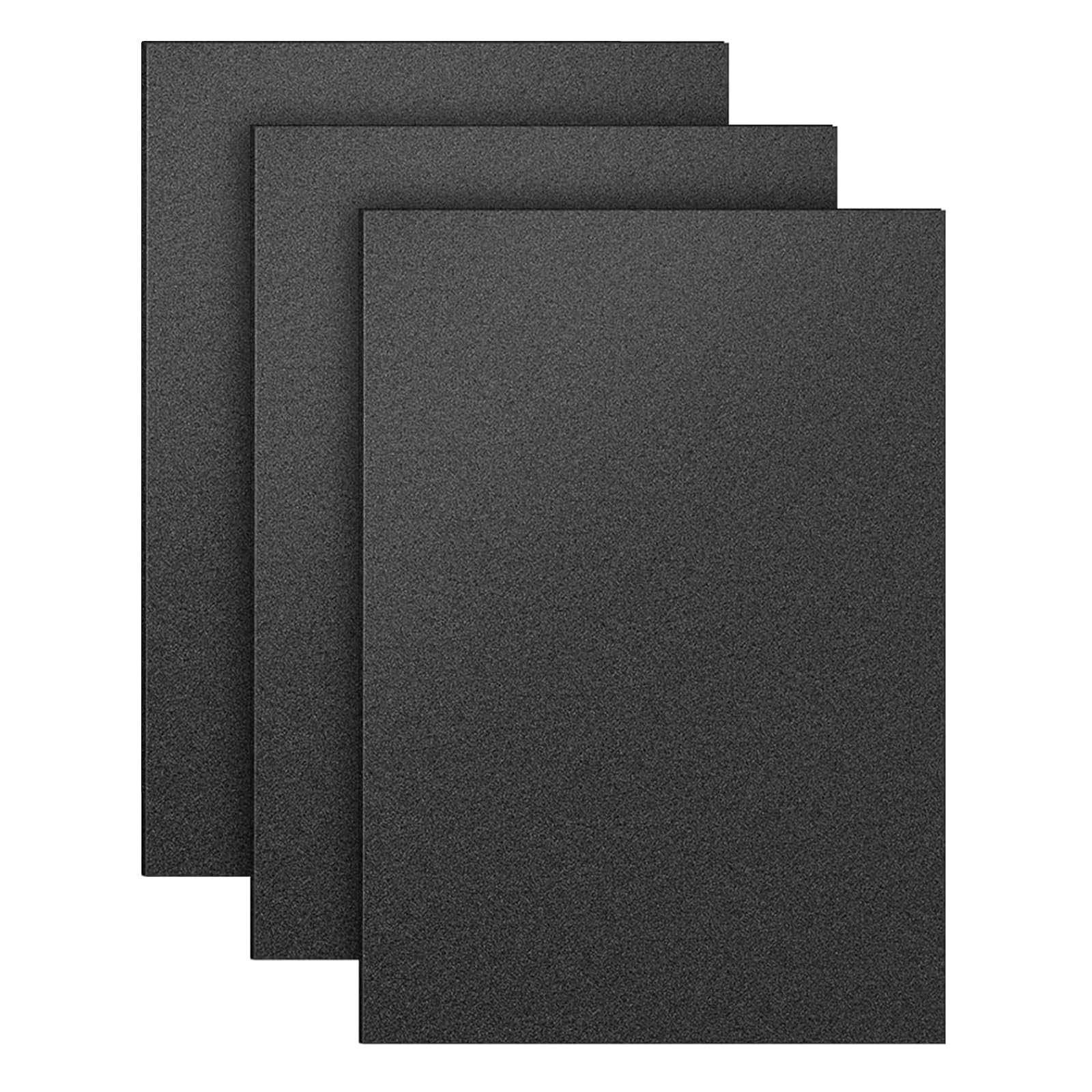3 Pack Black ABS Plastic Sheet 12" x 16" 1/8" Thick (3mm), High Tensile and Impa