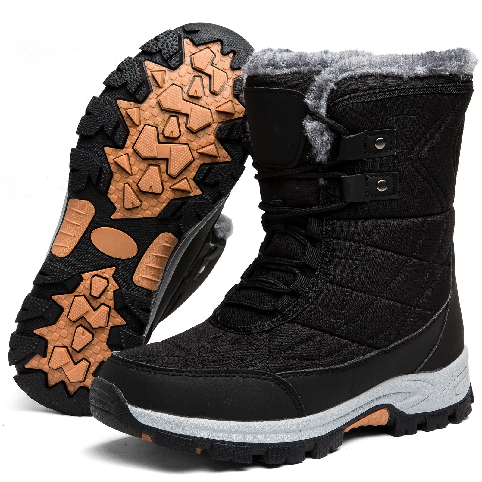 Womens Snow Boots Women's Winter Boots Women Fur Lined Snow Boots For womens Ant